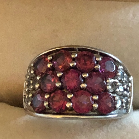 Sterling Silver Rhodolite Garnet Ring - Picture 7 of 9